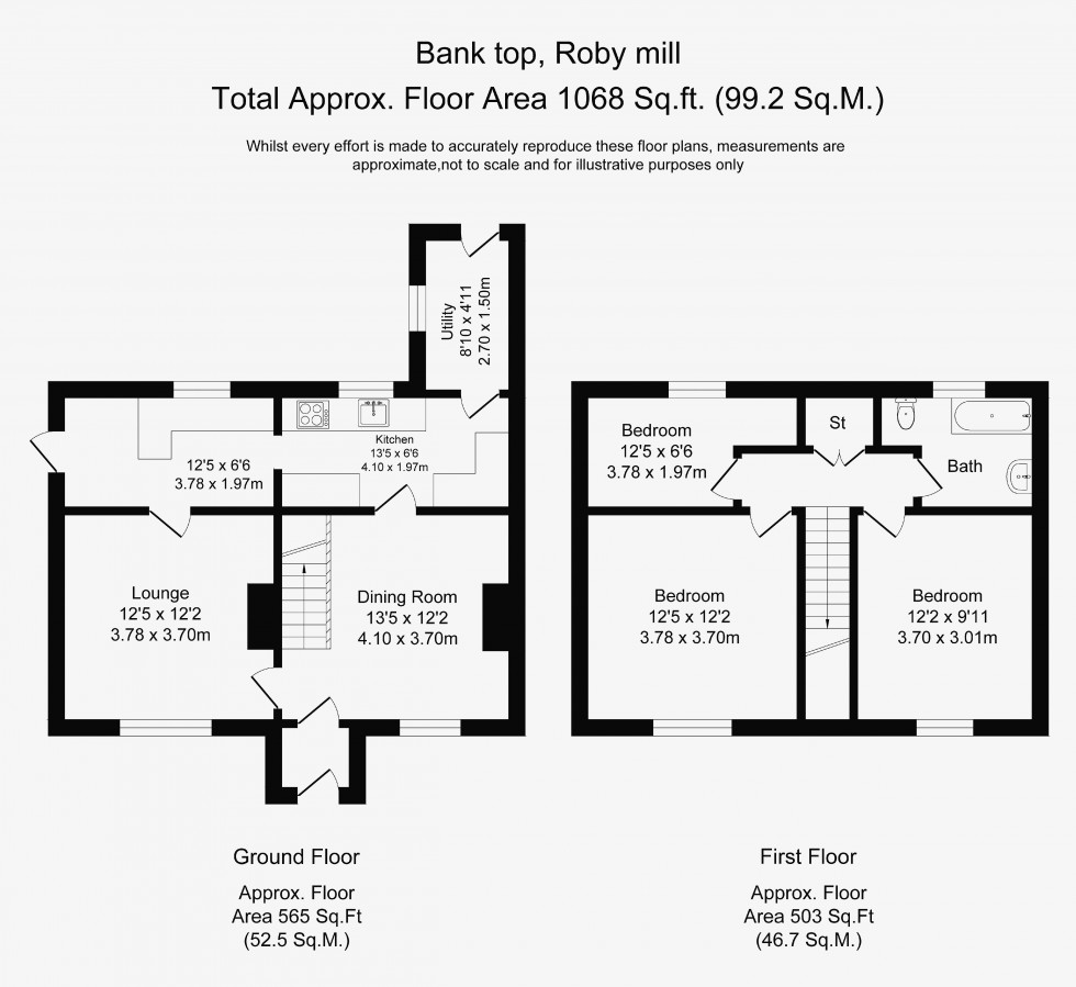 Floorplan for Bank Top, Roby Mill