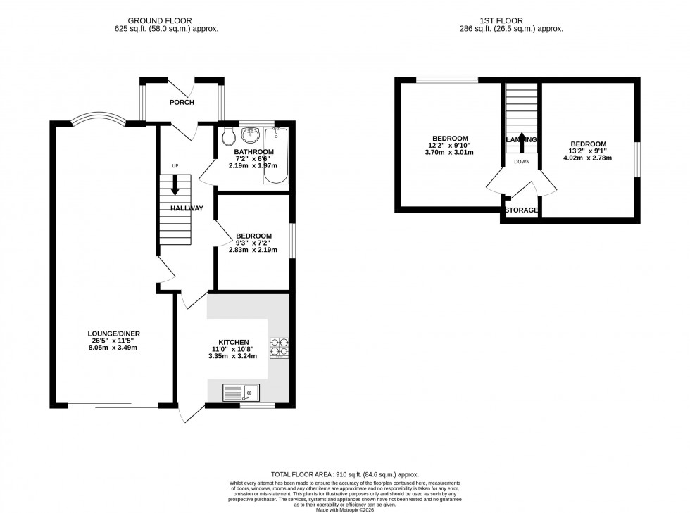 Floorplan for Shevington Lane, Shevington