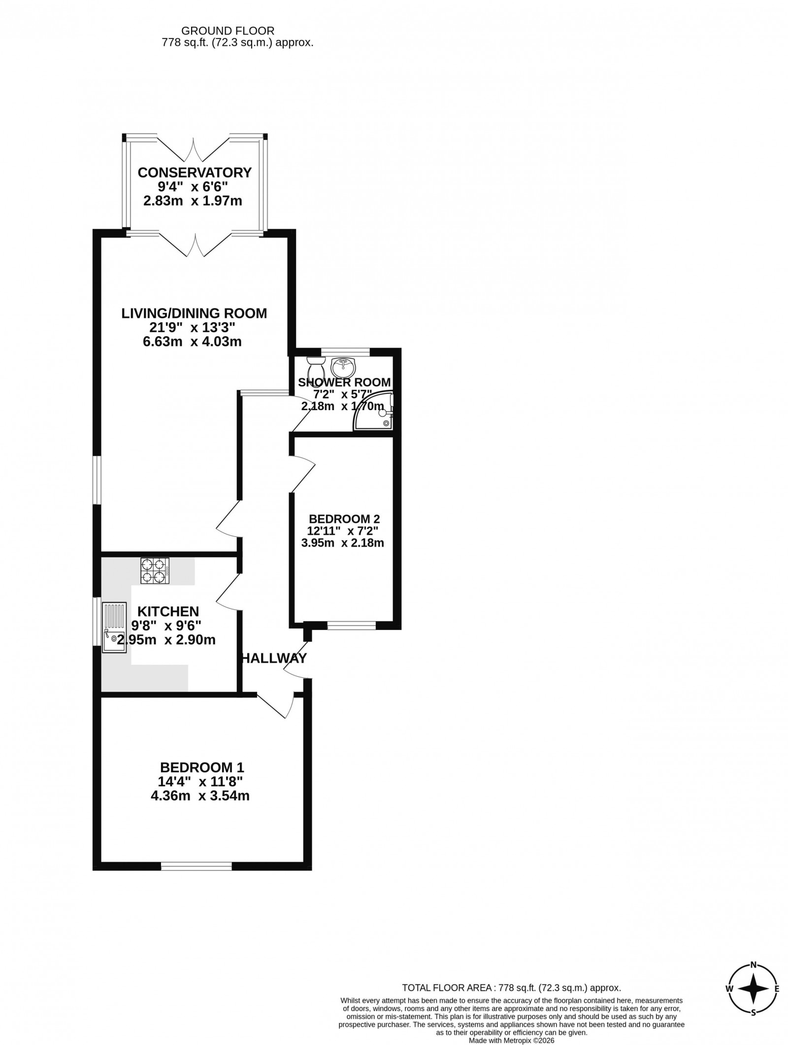 Floorplan for St. Davids Crescent, Aspull, Wigan