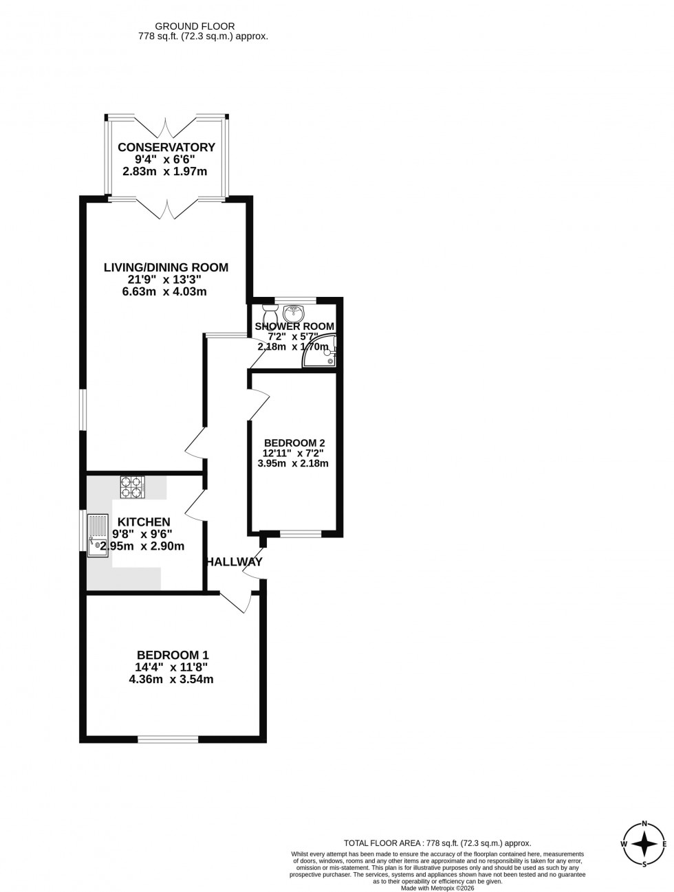 Floorplan for St. Davids Crescent, Aspull, Wigan