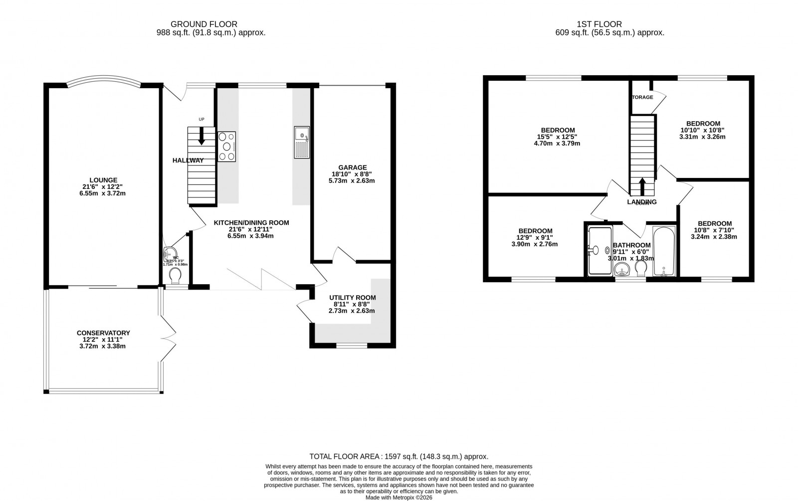 Floorplan for Marbury Grove, Standish, Wigan