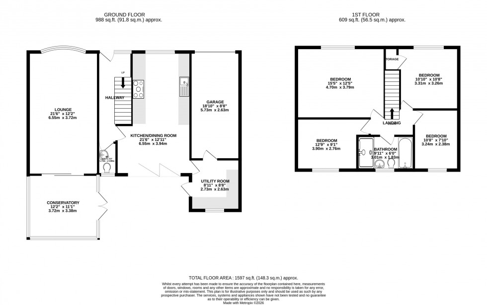 Floorplan for Marbury Grove, Standish, Wigan
