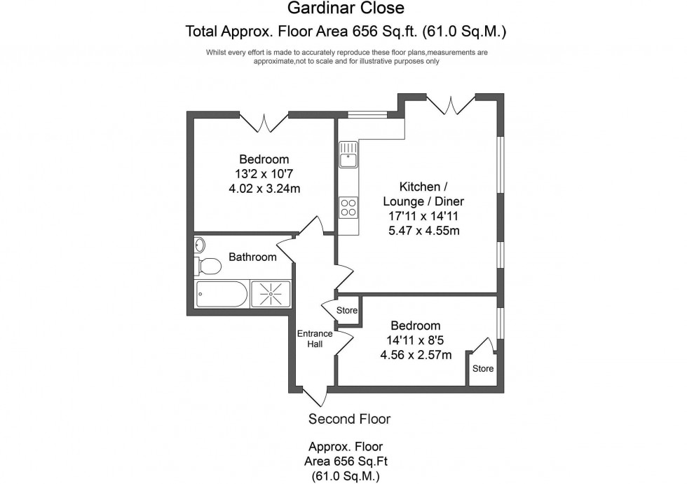 Floorplan for Gardinar Close, Standish, Wigan