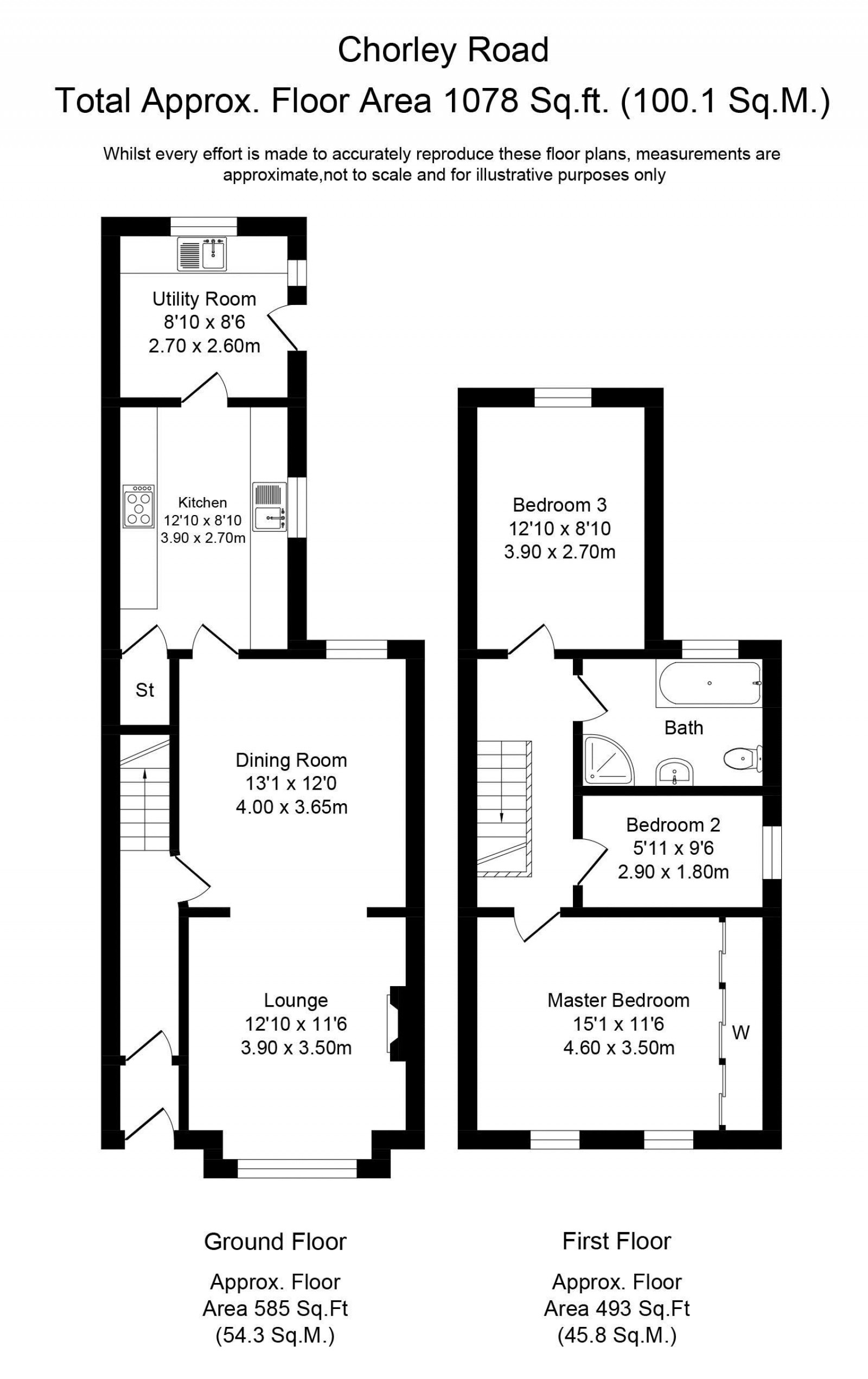 Floorplan for Chorley Road, Standish, Wigan