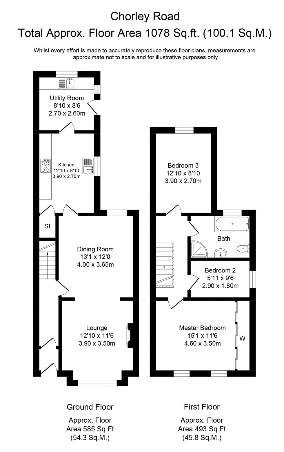 Floorplan for Chorley Road, Standish, Wigan