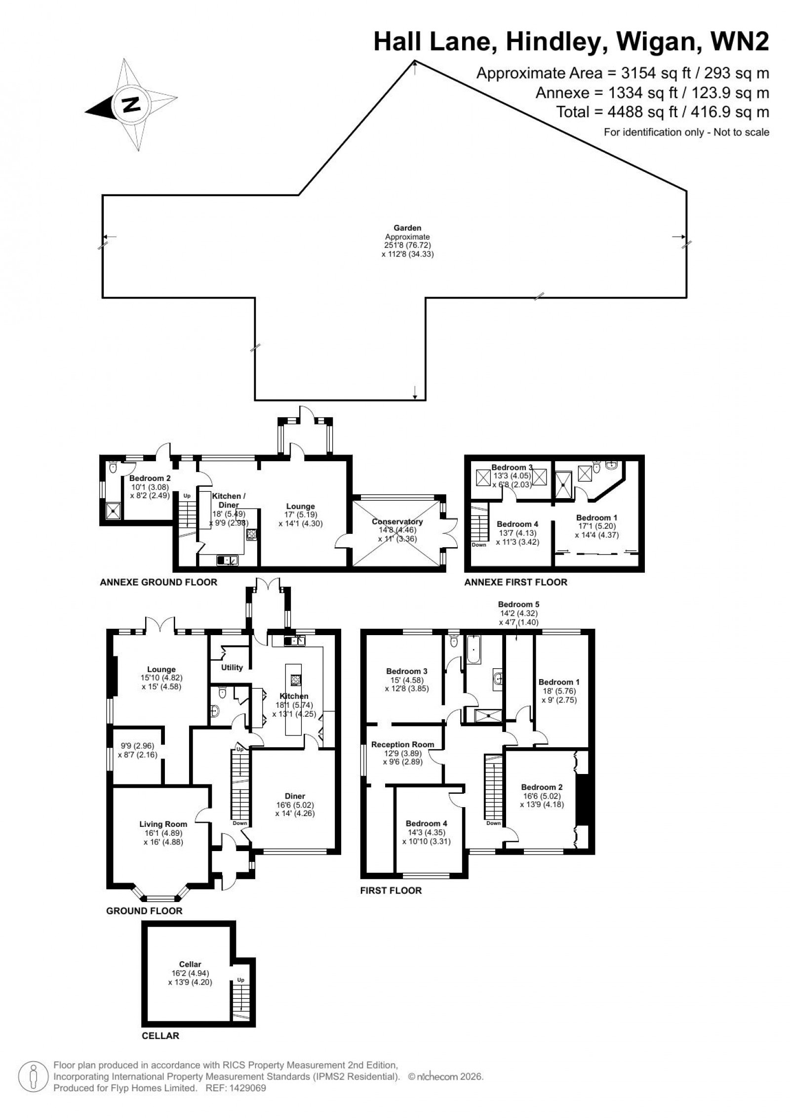 Floorplan for Hall Lane, Hindley