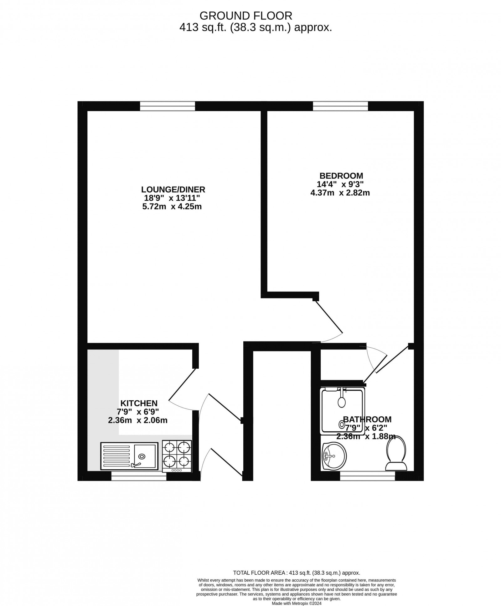 Floorplan for Bradley Lane, Standish, Wigan