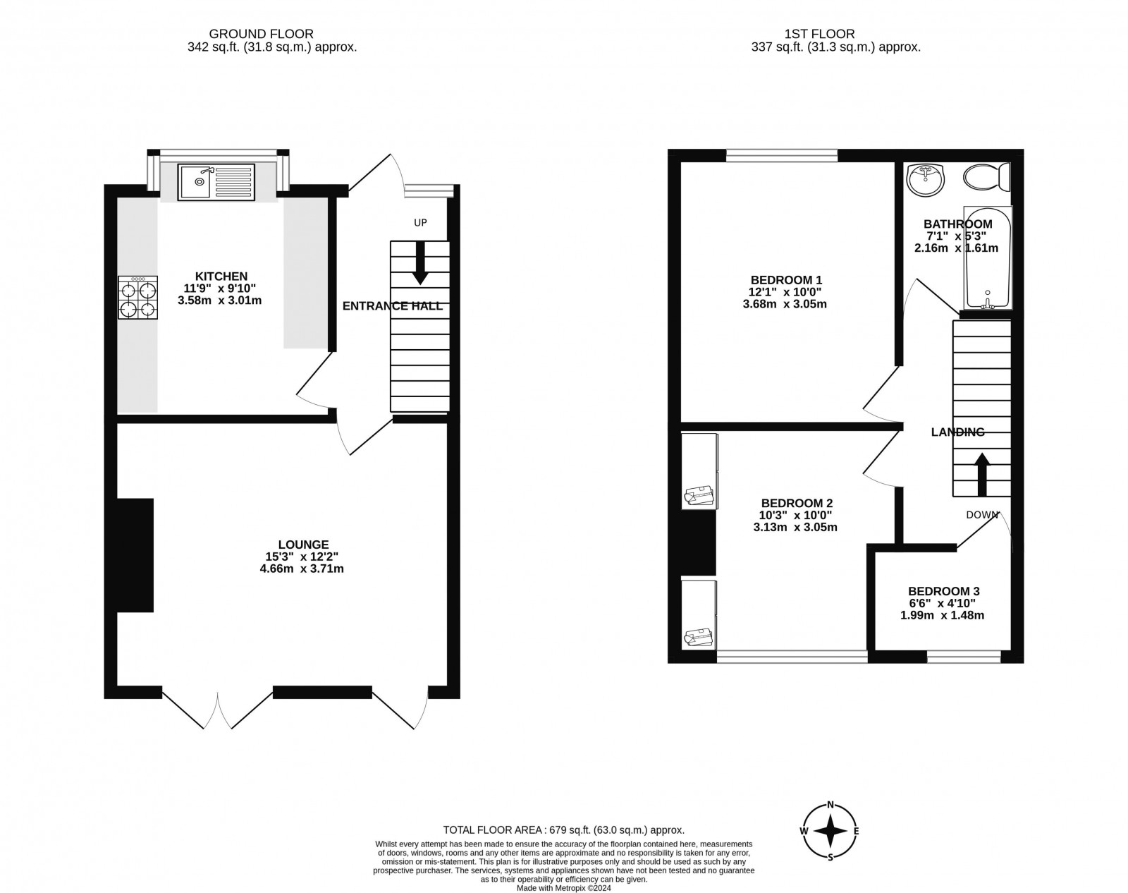 Floorplan for Baxter Street, Standish, Wigan