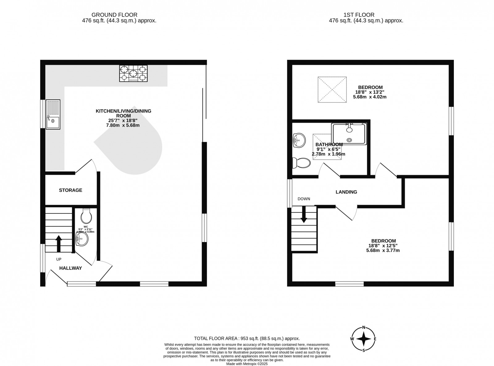 Floorplan for Flag Lane, Euxton, Chorley