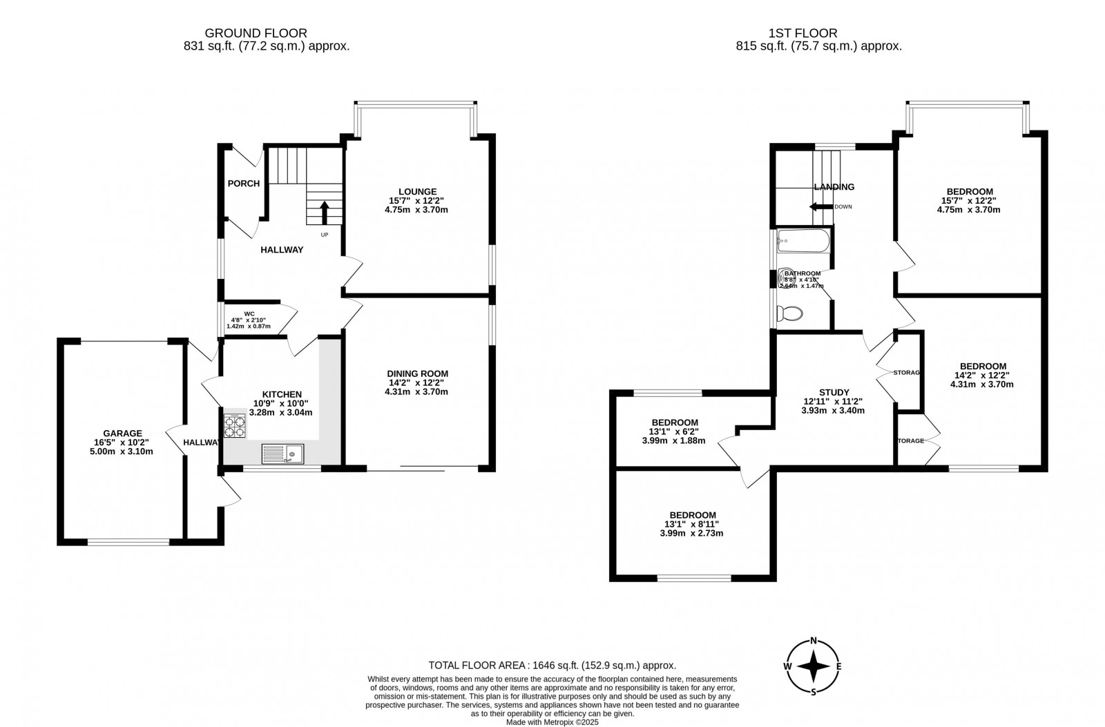 Floorplan for Rectory Lane, Standish, Wigan