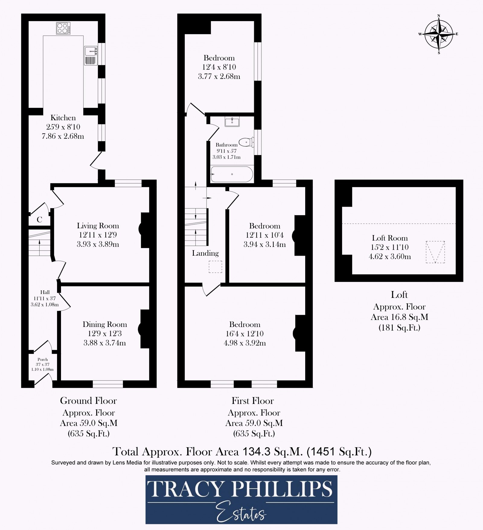 Floorplan for Kenyon Road, Swinley, Wigan