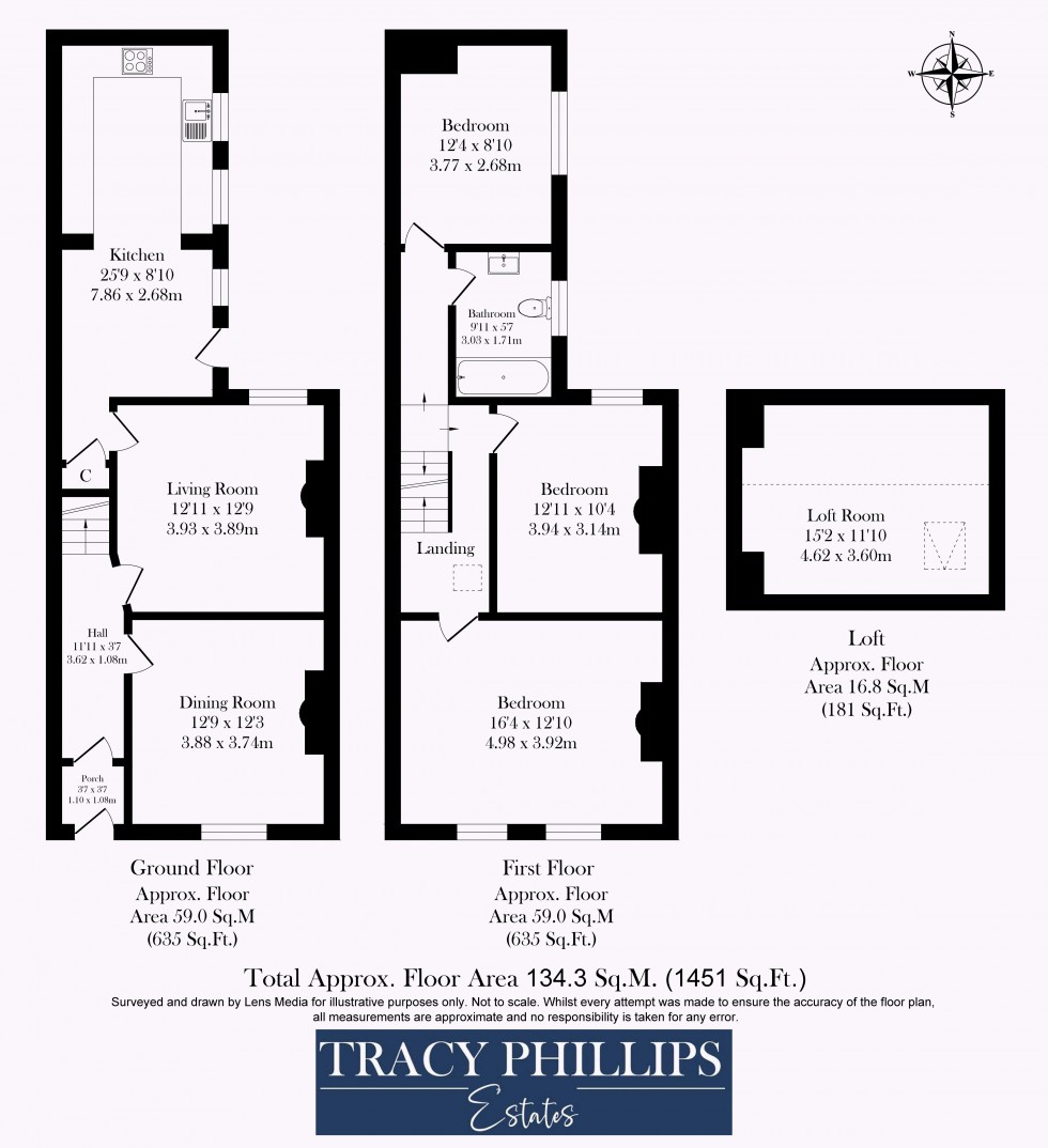 Floorplan for Kenyon Road, Swinley, Wigan
