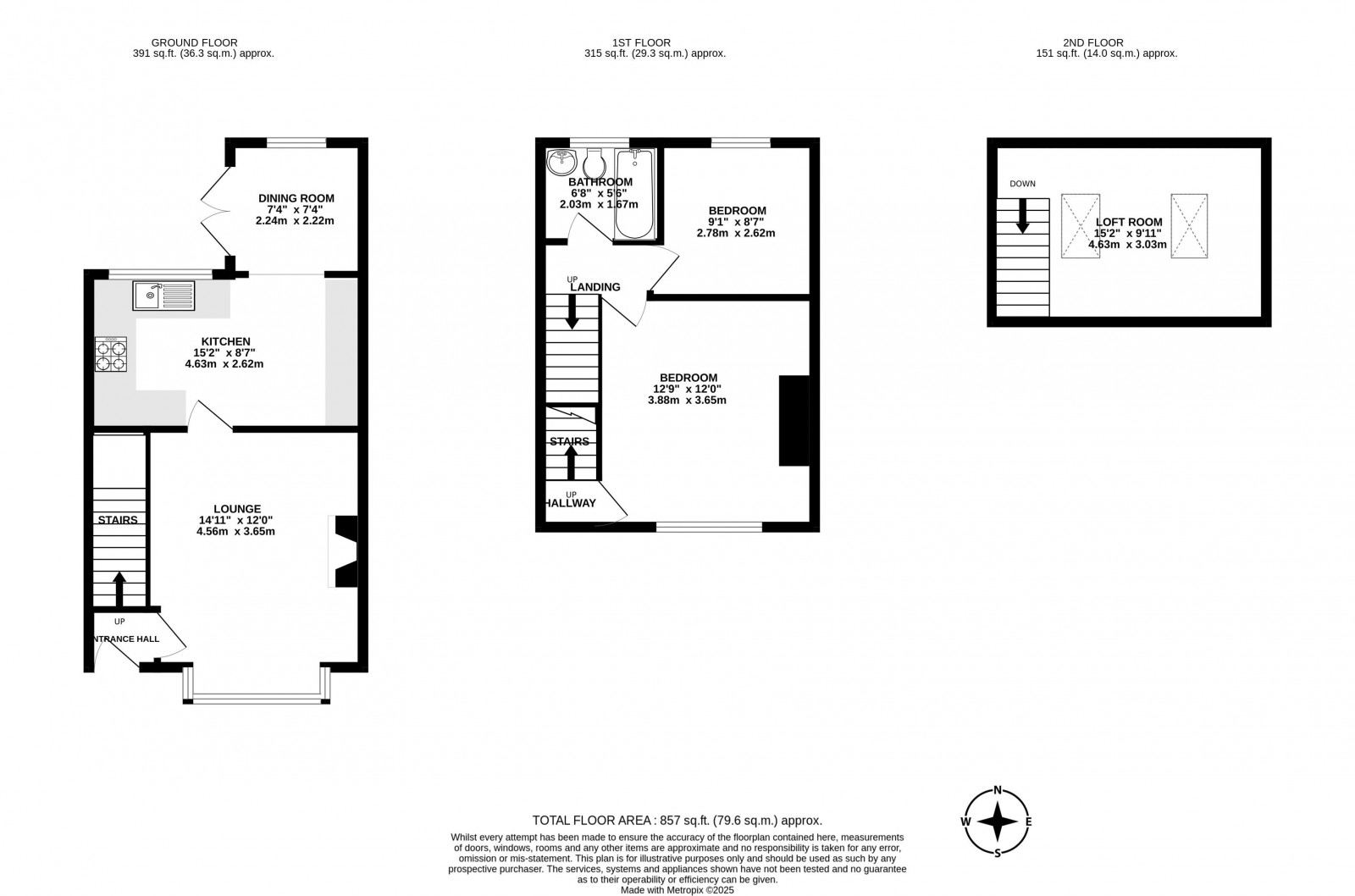 Floorplan for Miles Lane, Shevington, Wigan