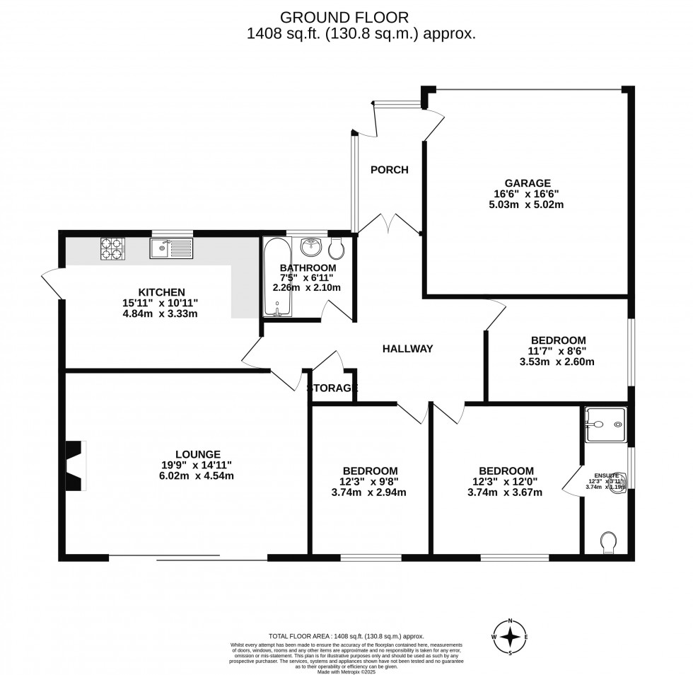 Floorplan for Calicowood Avenue, Shevington, Wigan