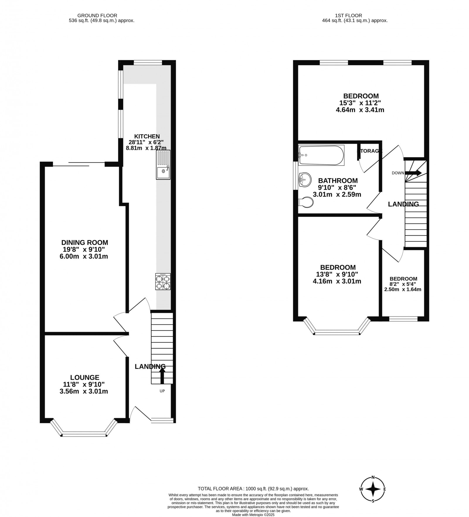 Floorplan for Lessingham Avenue, Wigan