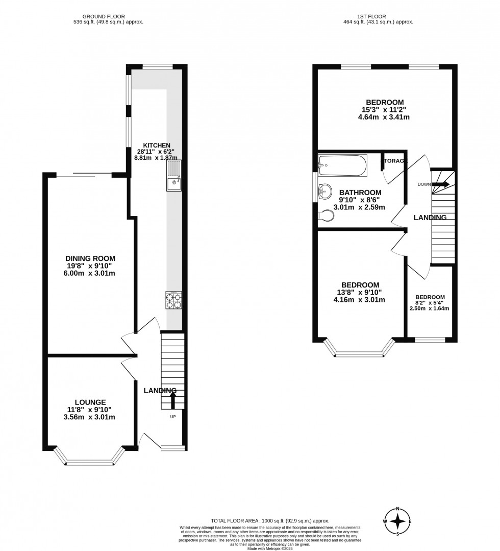 Floorplan for Lessingham Avenue, Wigan