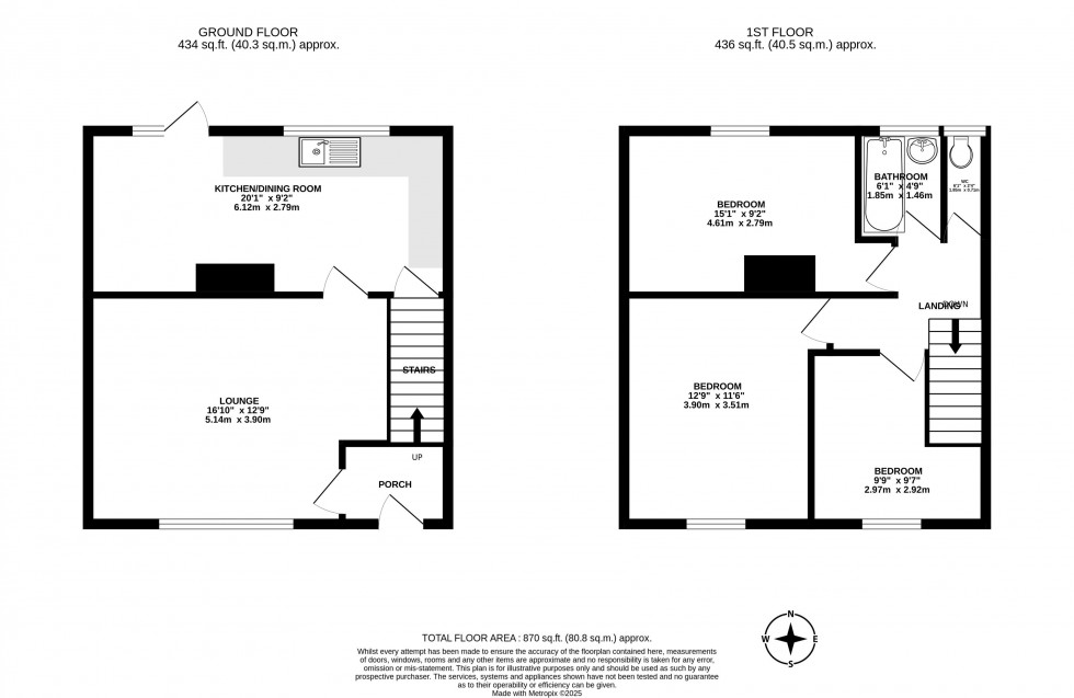 Floorplan for St. Annes Drive, Shevington, Wigan