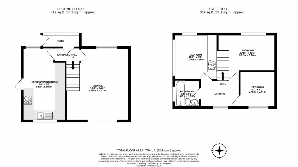 Floorplan for Birley Close, Appley Bridge, Wigan