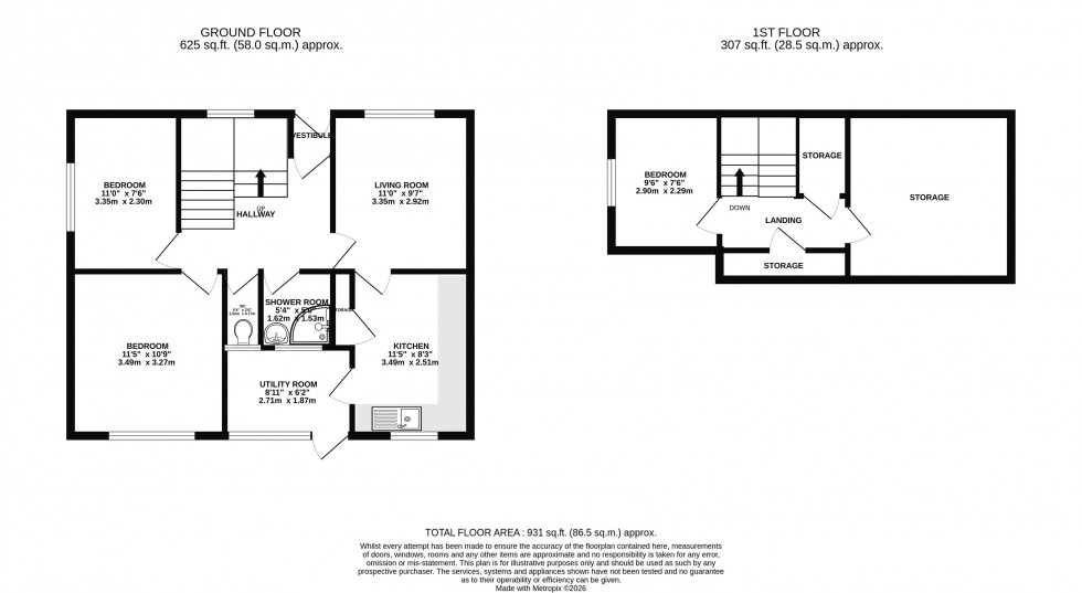 Floorplan for Thirlmere Avenue, Standish, Wigan