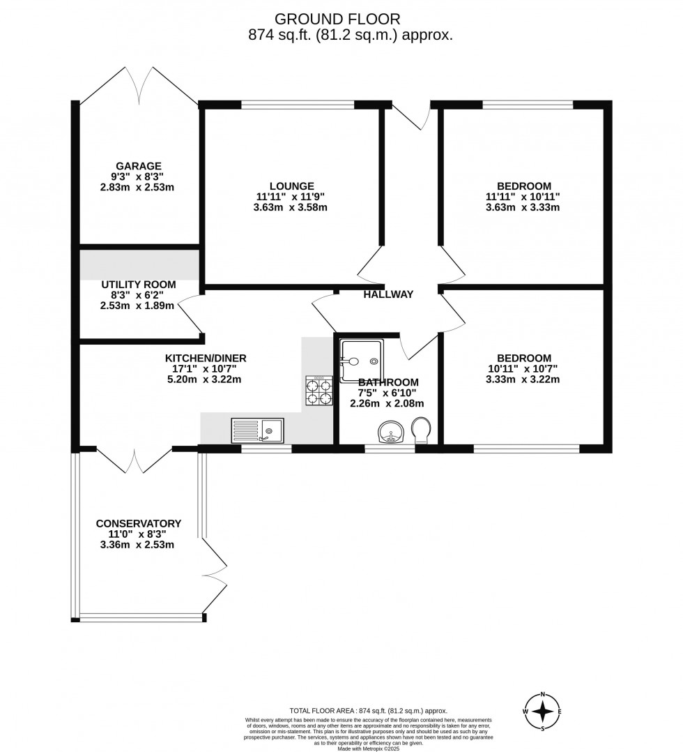 Floorplan for Bradshaw Lane, Parbold