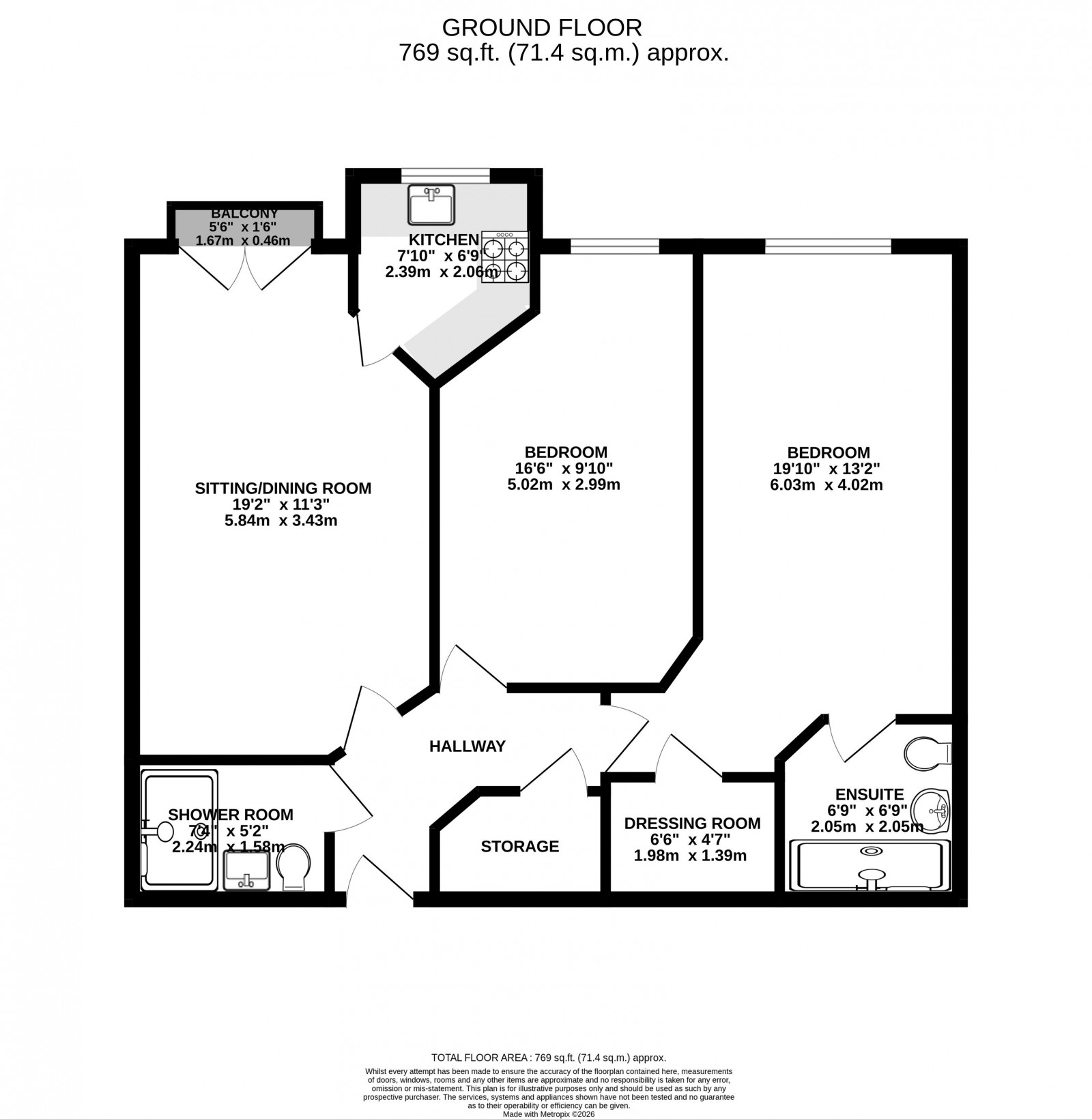 Floorplan for Brideoake Court, Wellington Place, Standish, Wigan