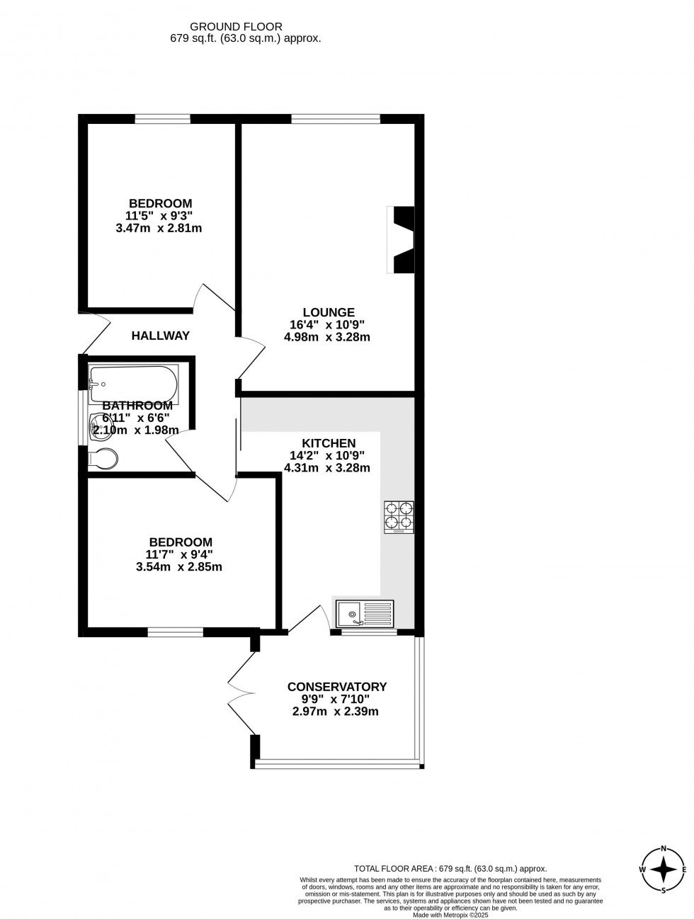Floorplan for Martland Avenue, Wigan