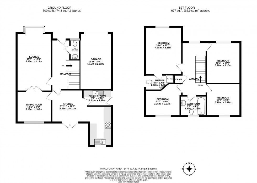 Floorplan for Weaver Close, Upholland