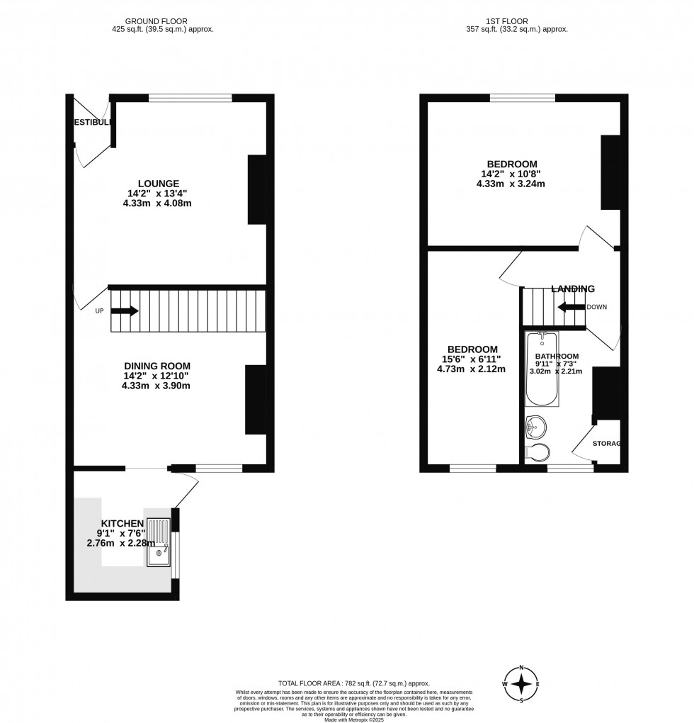 Floorplan for Thicknesse Avenue, Wigan