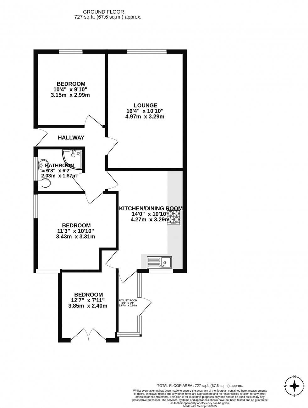 Floorplan for Martland Avenue, Shevington, Wigan