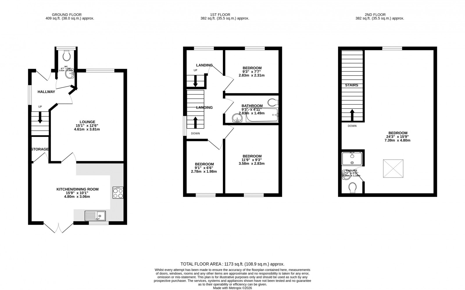 Floorplan for Rosebay Gardens, Standish, Wigan