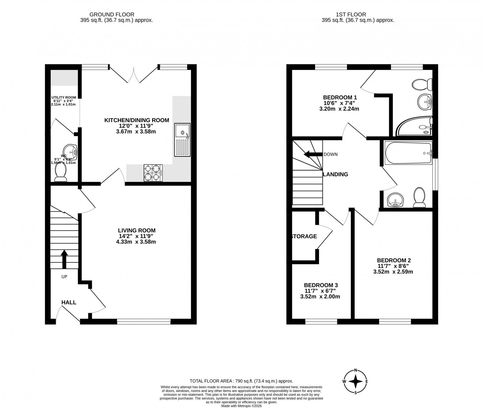Floorplan for Bullrush Meadow, Standish, Wigan