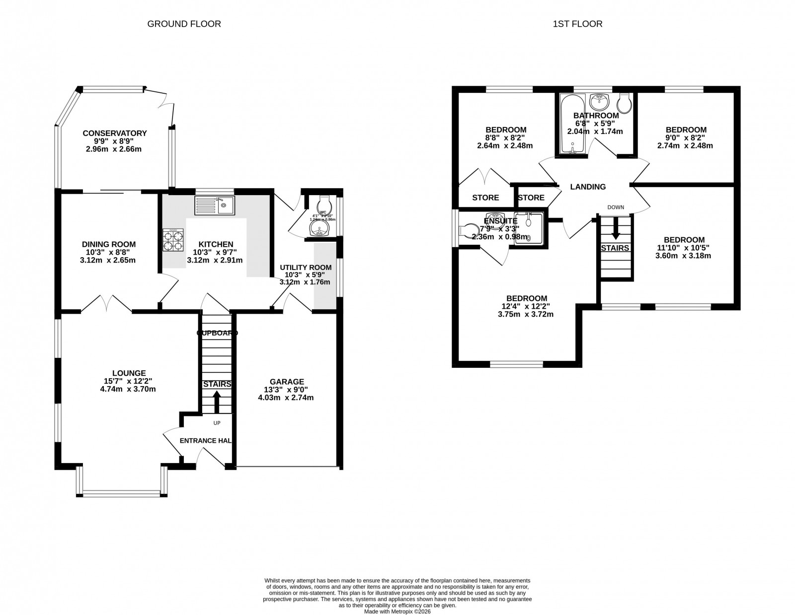 Floorplan for Somerton Close, Standish