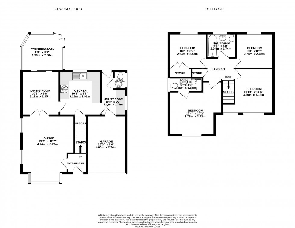 Floorplan for Somerton Close, Standish