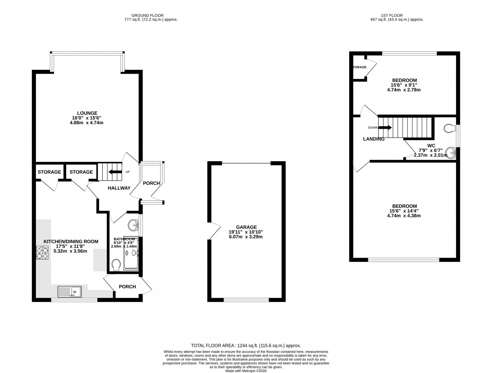 Floorplan for Pepper Lane, Standish, Wigan