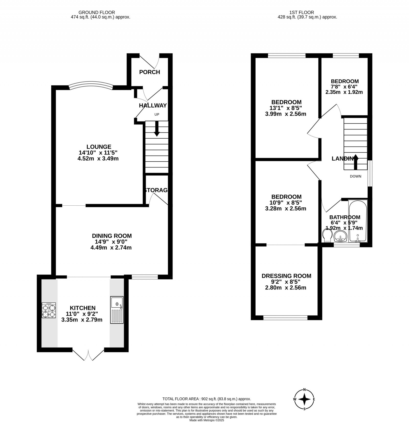 Floorplan for Larch Close, Billinge, Wigan
