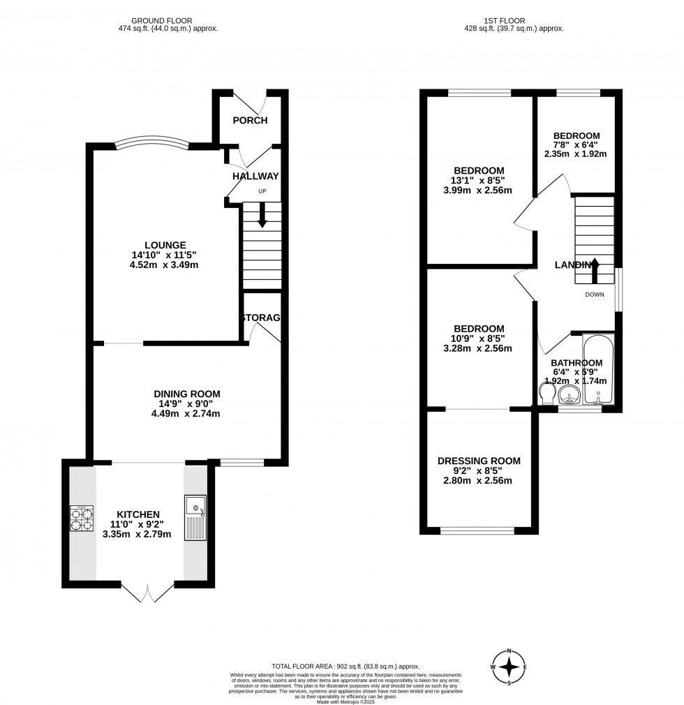 Floorplan for Larch Close, Billinge, Wigan