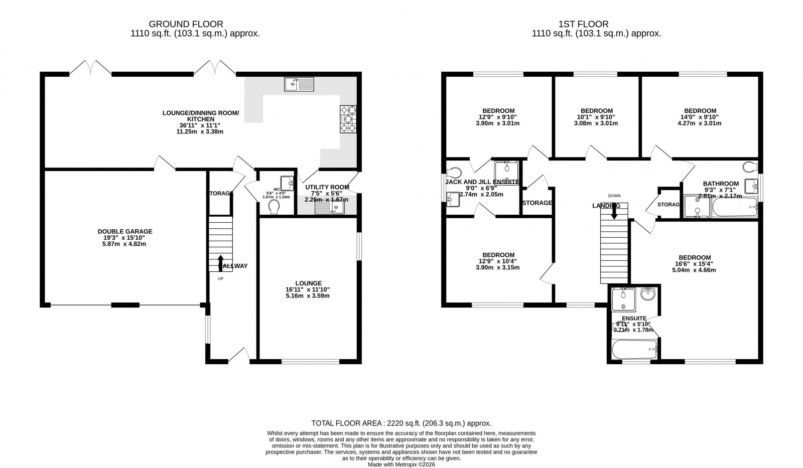 Floorplan for Grove Lane, Standish, Wigan