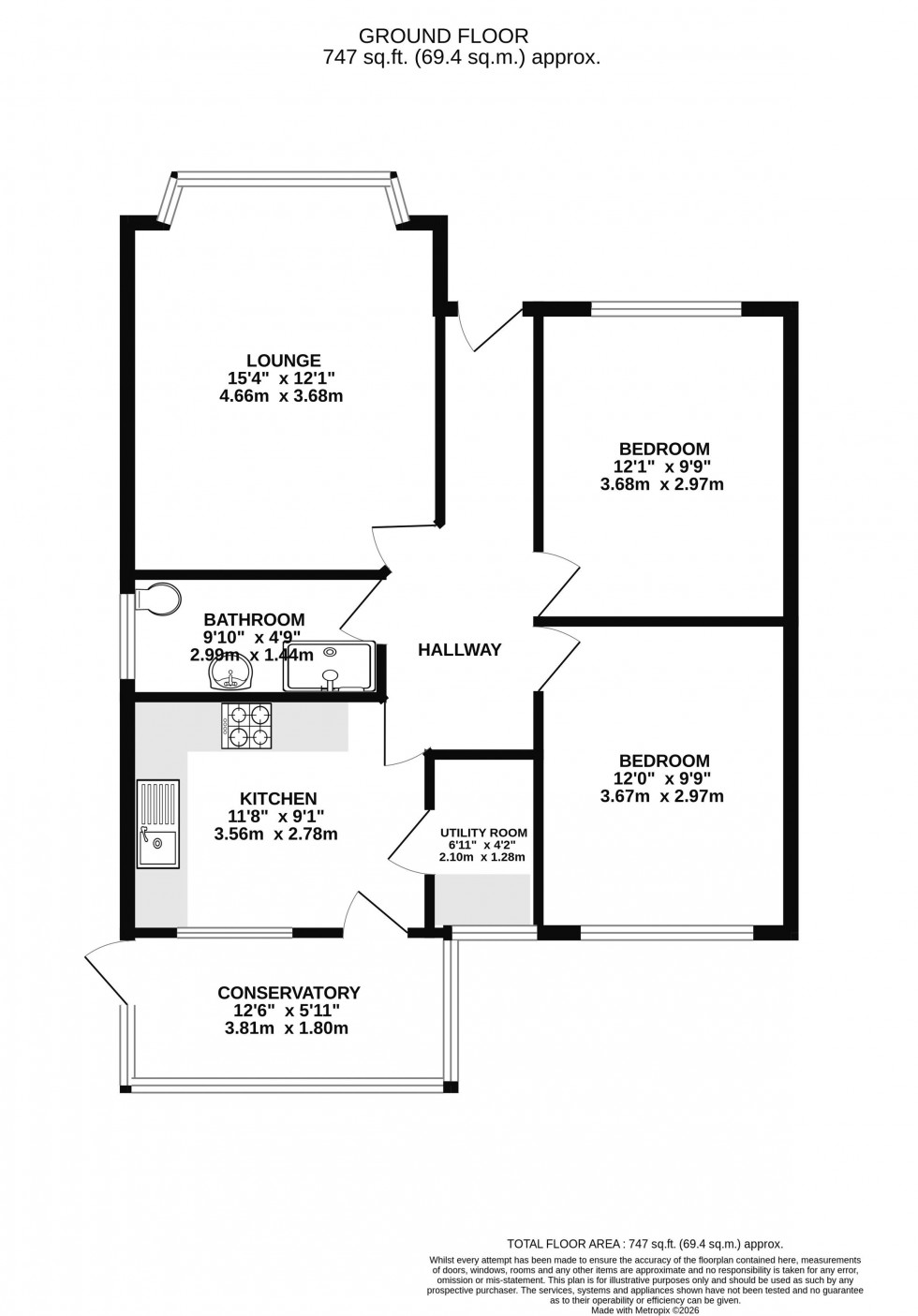 Floorplan for Holme Avenue, Wigan