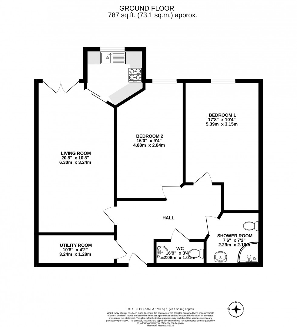 Floorplan for Berystede Court, Wellington Place, Standish