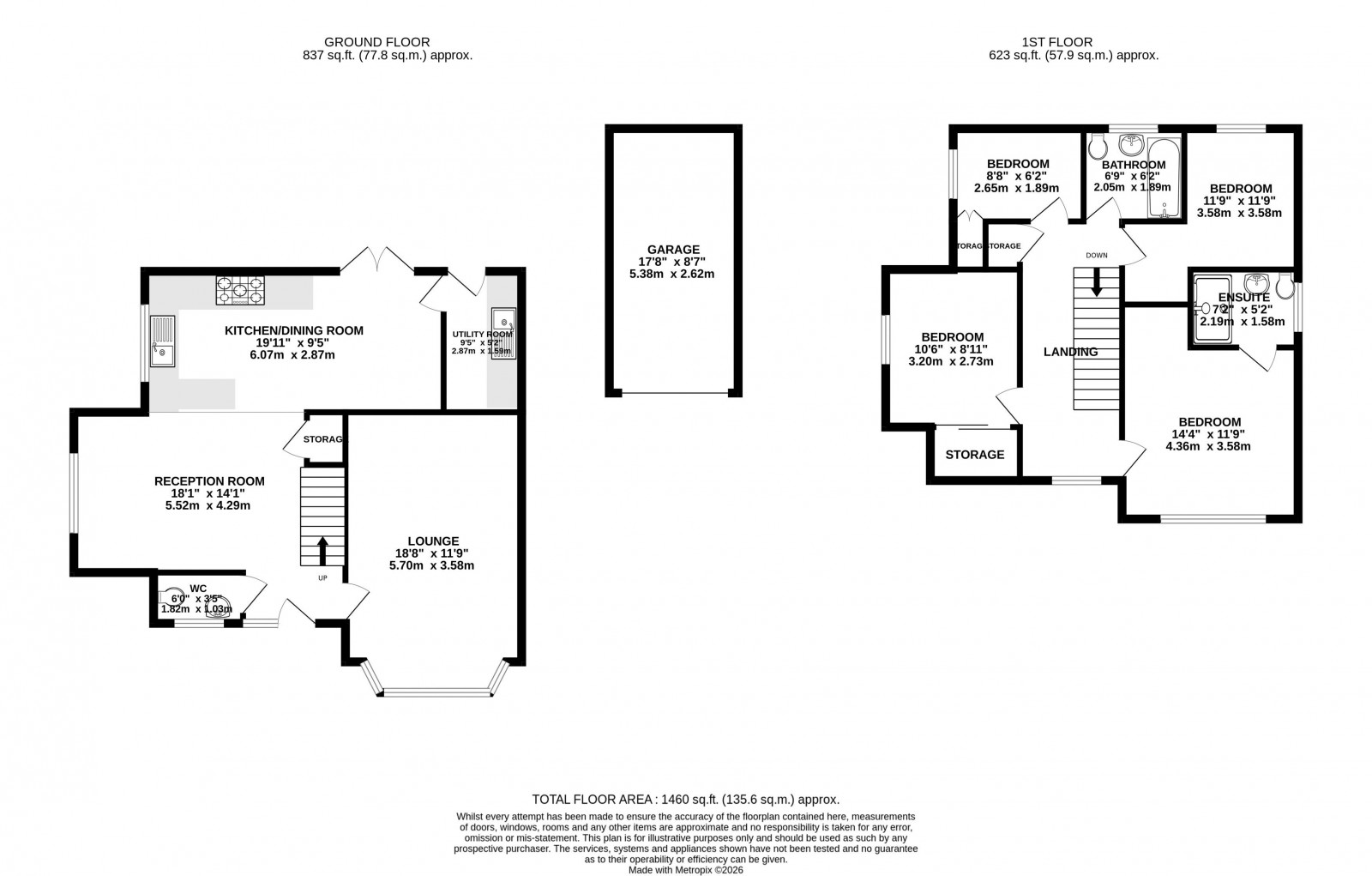 Floorplan for Lyon Close, Shevington