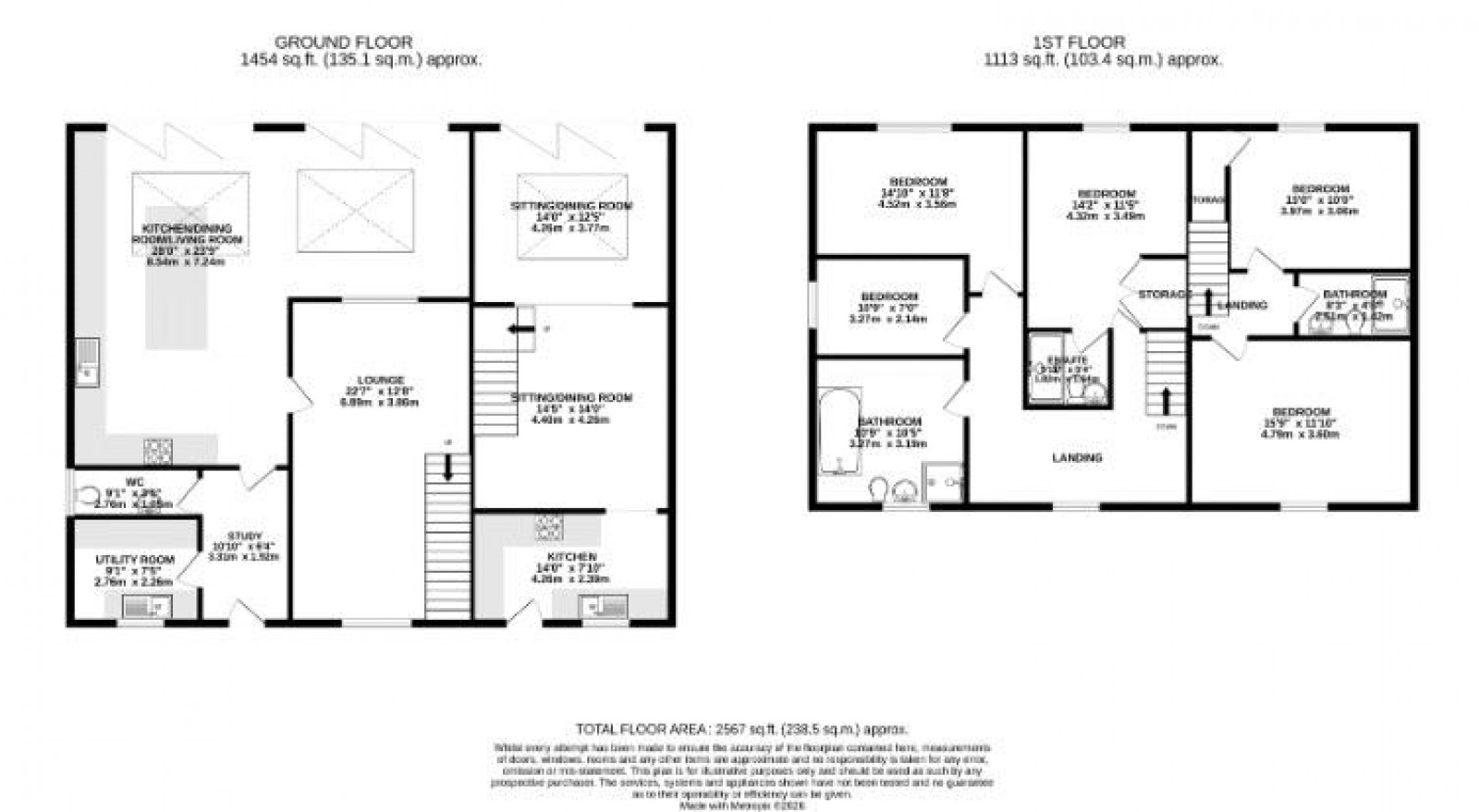 Floorplan for Firs Park Crescent, Aspull