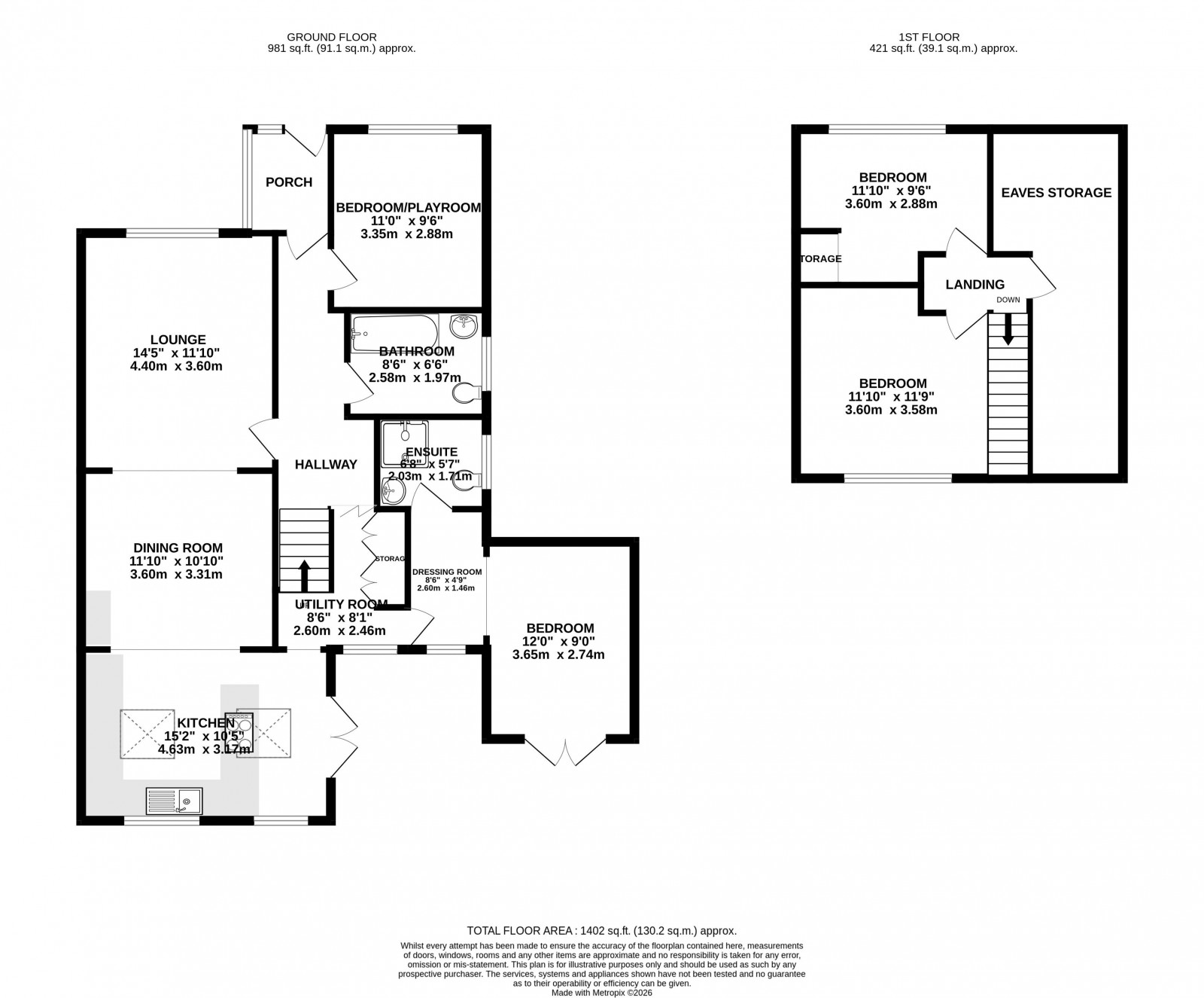 Floorplan for Beechfield, Hilldale, Parbold