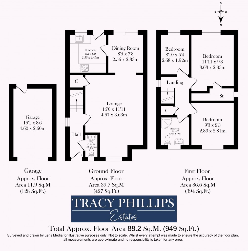 Floorplan for Fontwell Close, Standish, Wigan