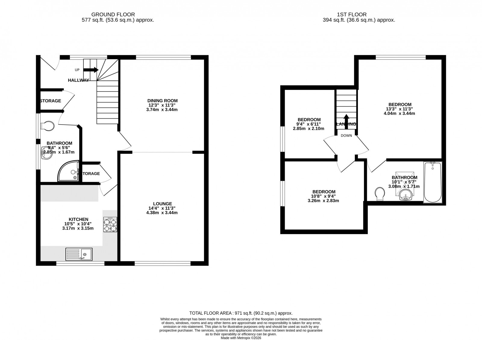 Floorplan for Sterndale Avenue, Standish