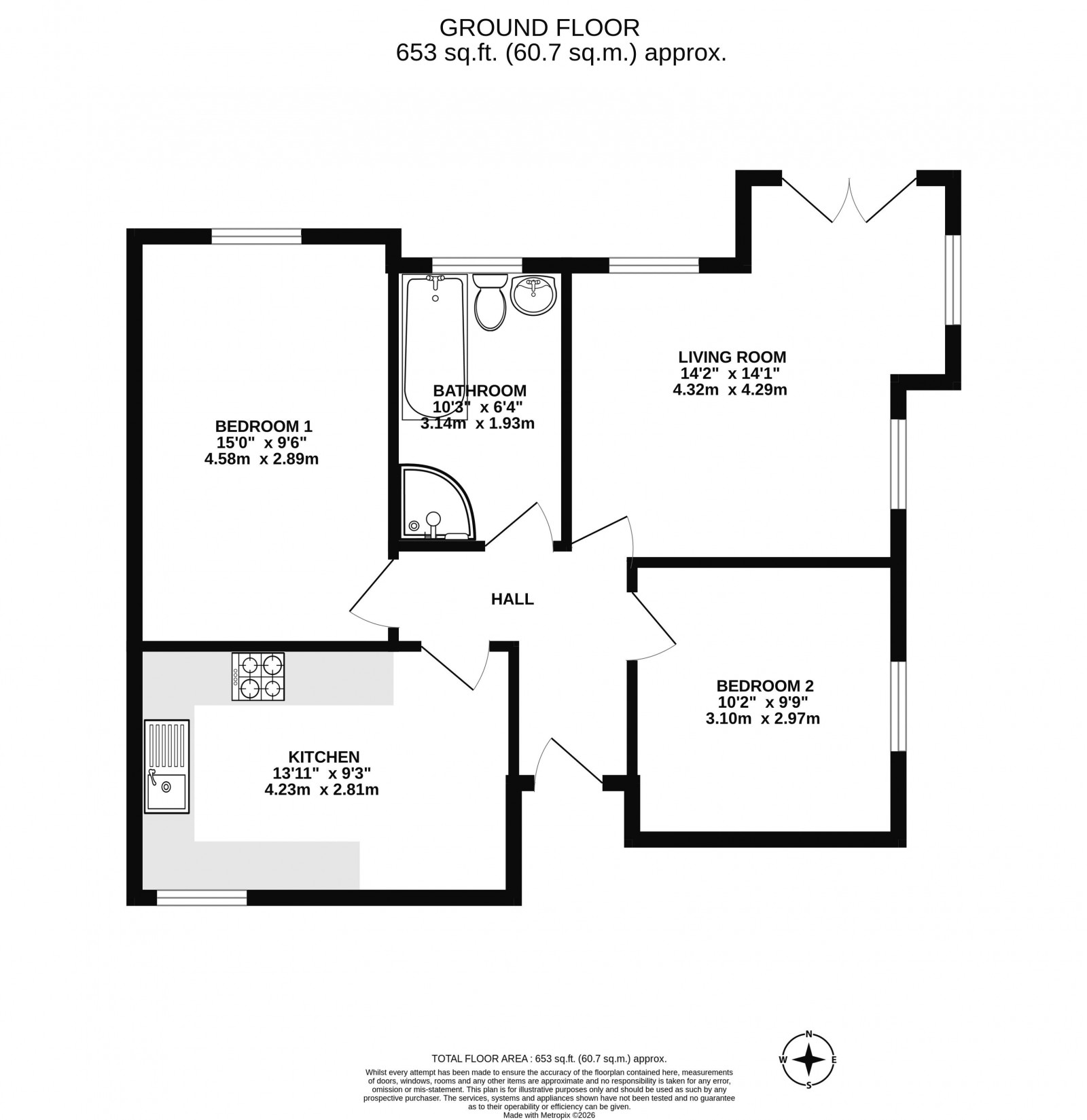 Floorplan for Alden Close, Standish, Wigan, WN1 2TS