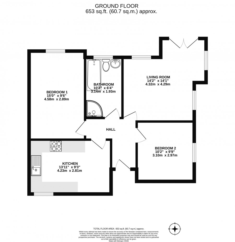 Floorplan for Alden Close, Standish, Wigan, WN1 2TS
