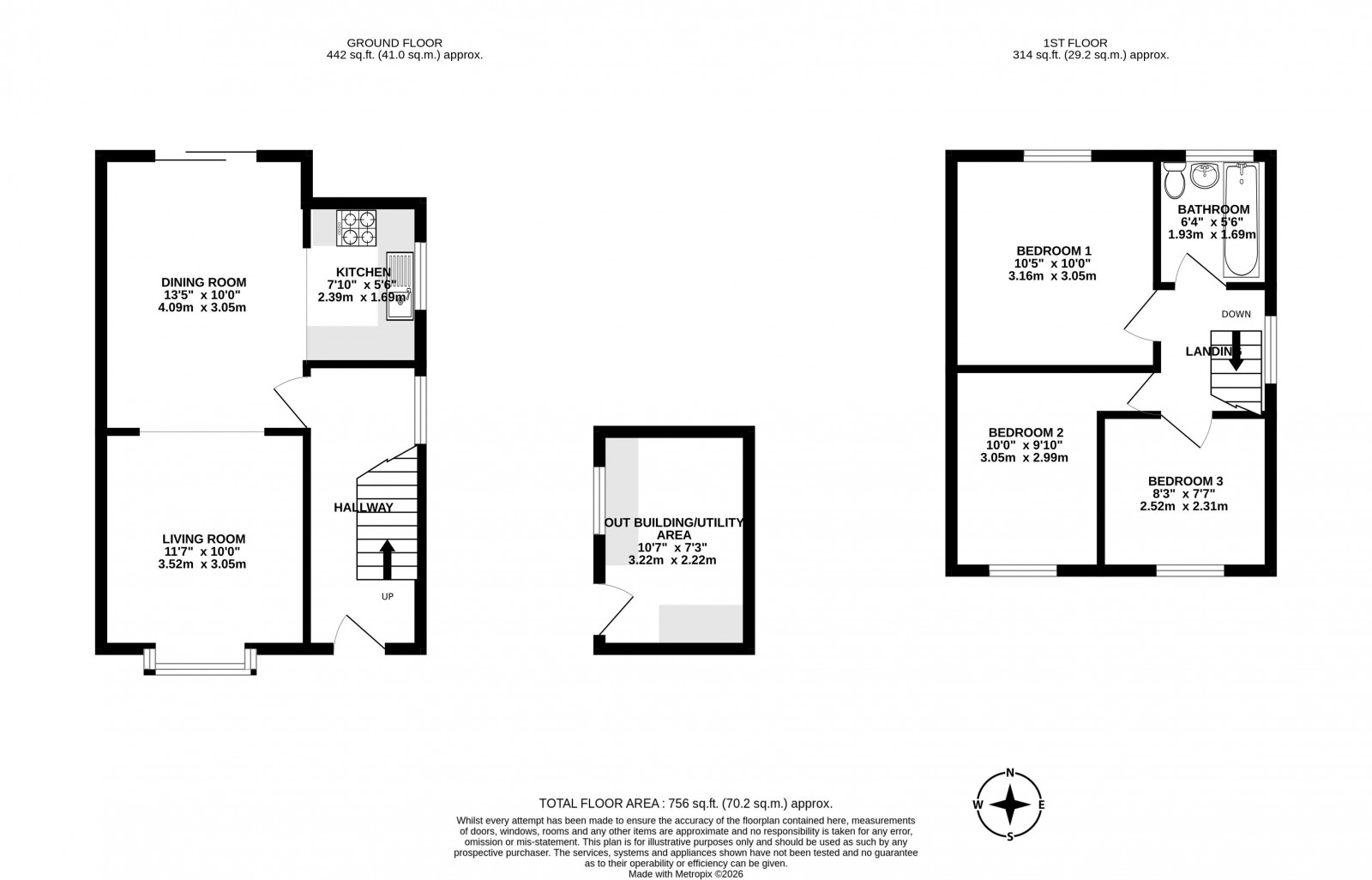 Floorplan for School Lane, Standish