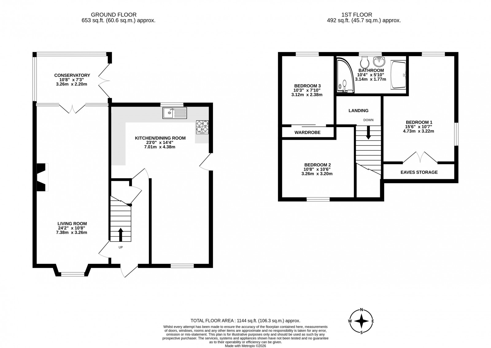 Floorplan for Church Lane, Wrightington, Wigan