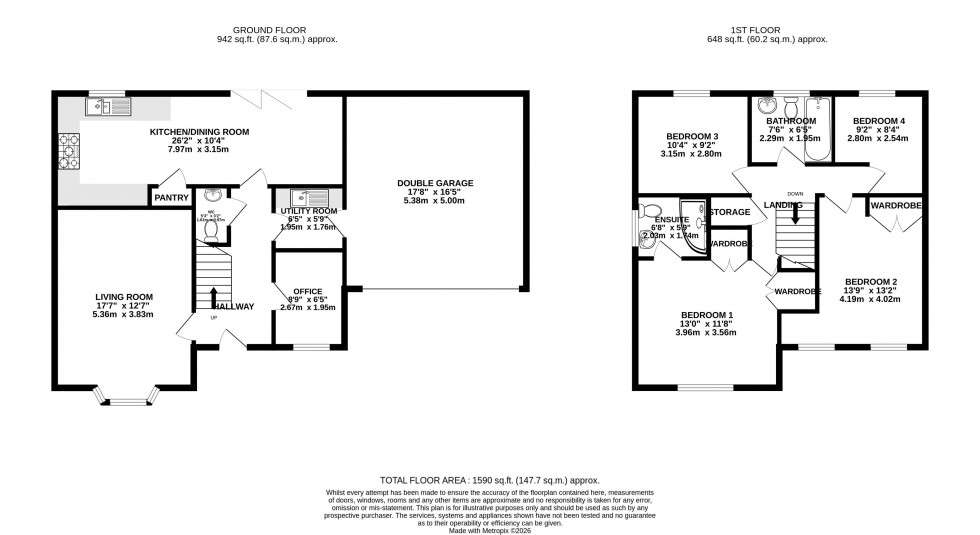 Floorplan for Iron Drive, Standish, Wigan