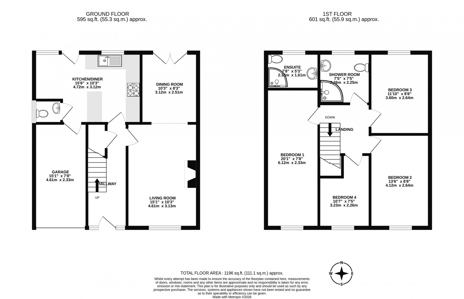 Floorplan for Edale Drive, Standish